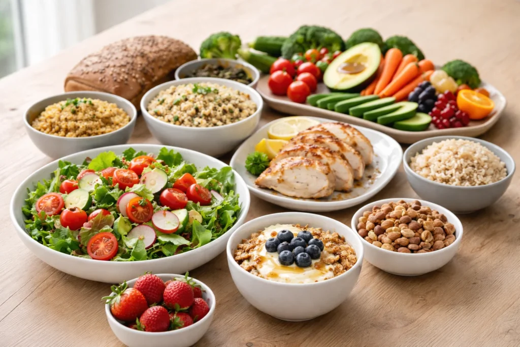 Chá verde emagrece quando aliado a uma alimentação equilibrada, com saladas, grãos integrais, frutas, oleaginosas e proteína magra.