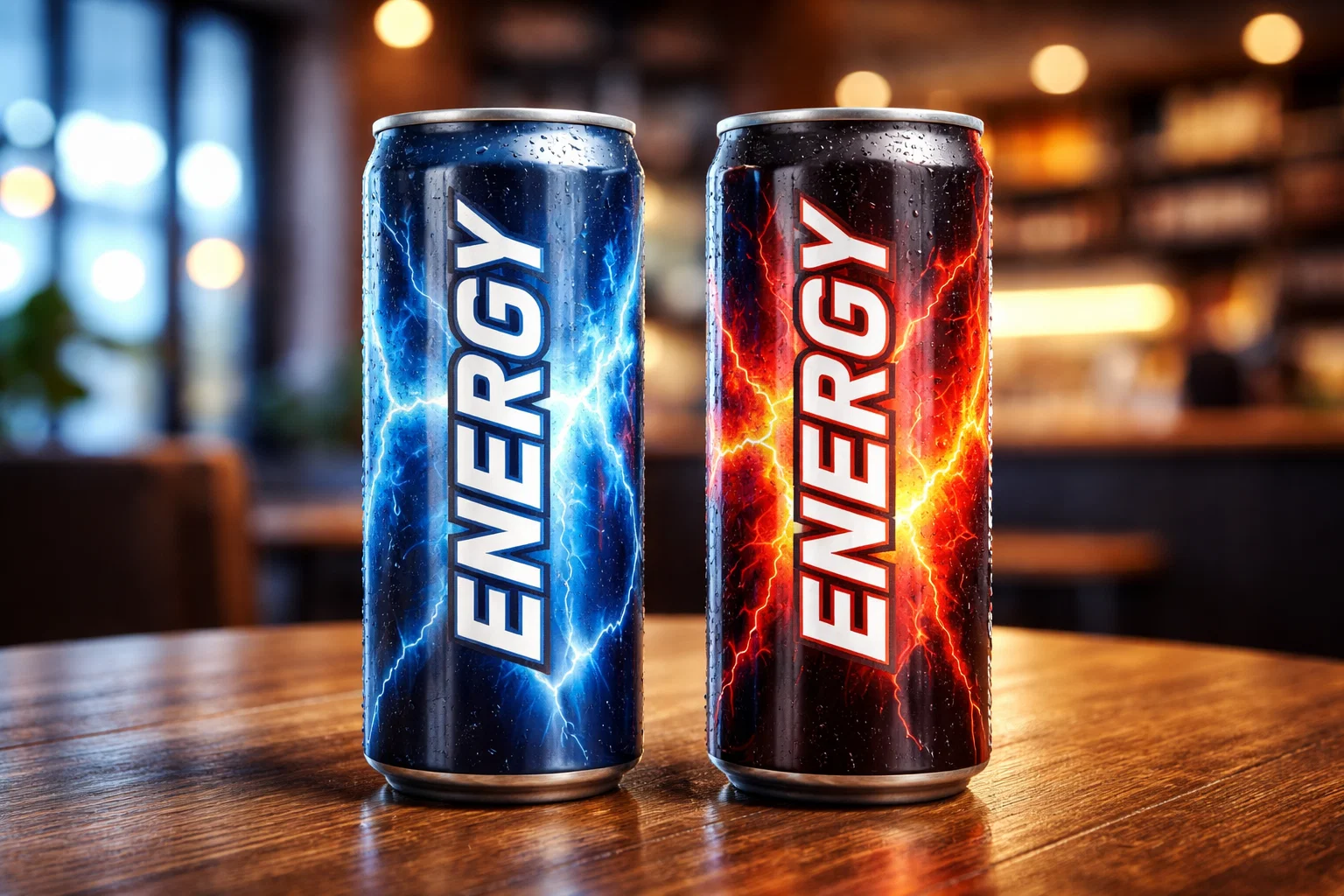 Energético faz mal? Latas de bebida energética representando o consumo dessas bebidas.